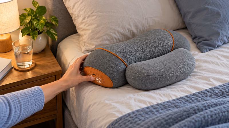 Nahaufnahme des Thera Kissen auf einem sauberen Bett